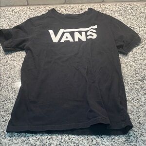 Vans Black Tee with White Logo